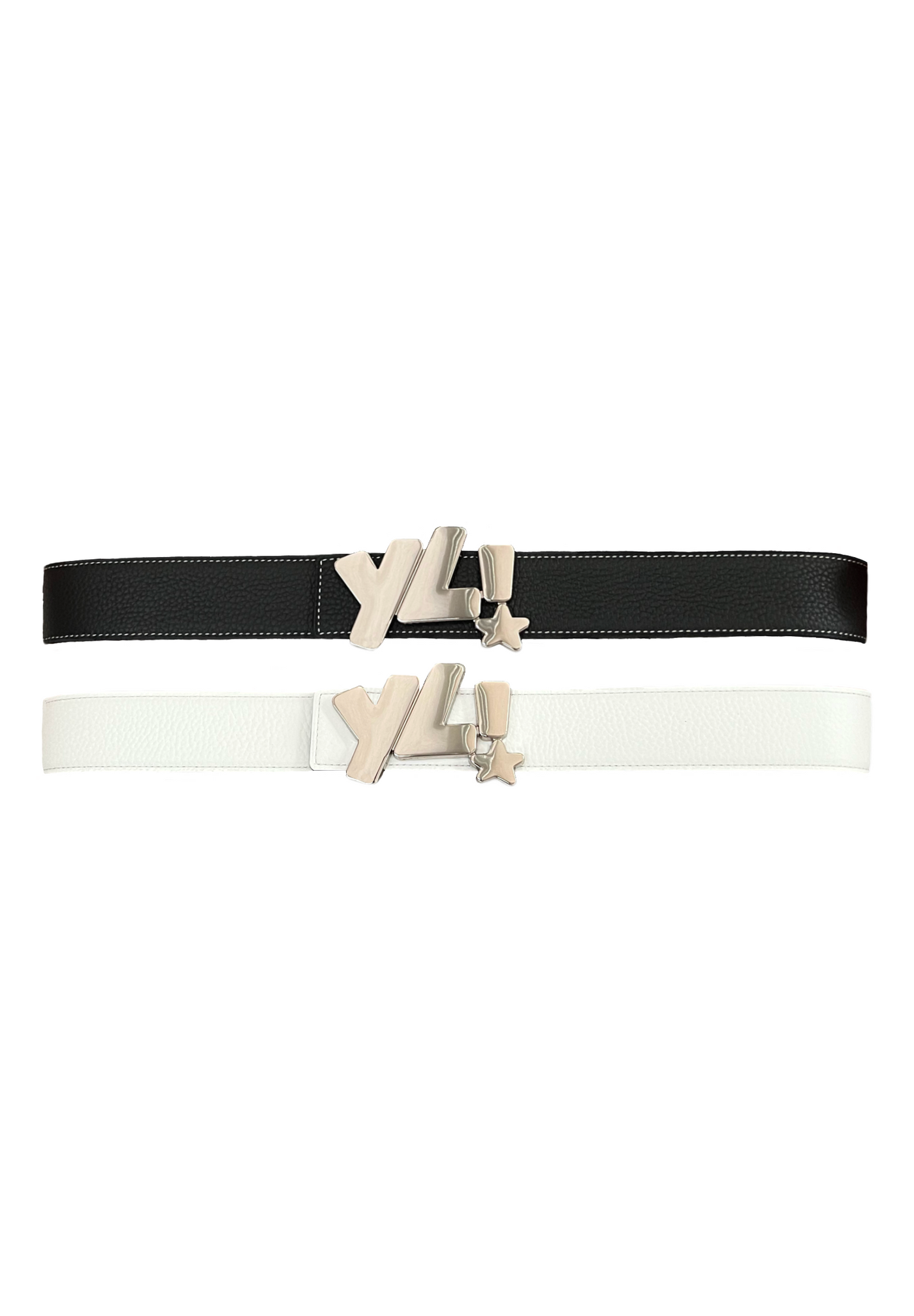 YL! BELT - (REVERSIBLE) WHITE / BLACK